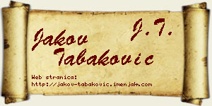 Jakov Tabaković vizit kartica